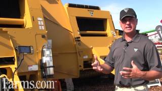 Vermeer 605N Cornstalk Special Baler at the Farm Progress Show 2014 [upl. by Enaek318]