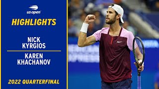 Nick Kyrgios vs Karen Khachanov Highlights  2022 US Open Quarterfinal [upl. by Johannes501]