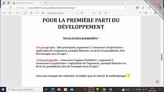 METHODE dissertation Philosophie  LE DEVELOPPEMENT sujet de type 1  niveau 1ère et terminal BAC [upl. by Melli]