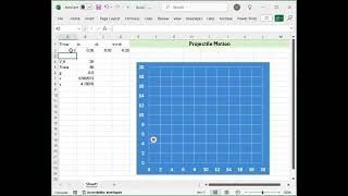 Projectile motion simulation in Excel [upl. by Avraham]