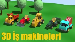 3D çizgi film  İş makineleri çocuk parkında tüm bölümler bir arada Full HD [upl. by Asta]