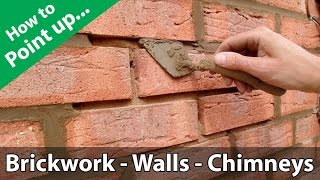 How to Point a Brickwork Wall or Repoint a Chimney [upl. by Dier]