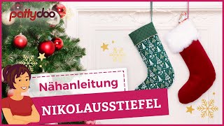 Nikolausstiefel nähen in zwei Varianten🎊 [upl. by Hsetirp]