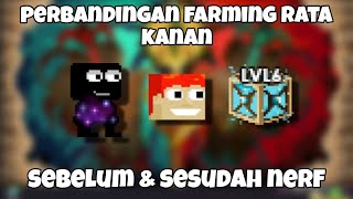 Perbandingan Farmingan Sebelum amp Sesudah Nerf Extra Blocks  Growtopia [upl. by Fesuy]