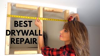 How To Patch Large Holes in Drywall with 85 Stronger Tape [upl. by Dimphia]