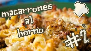 Macarrones gratinados al horno  Recetas de cocina fáciles [upl. by Einnahpets156]