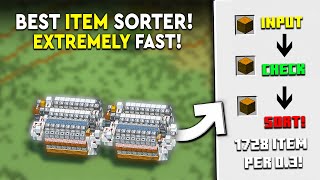 Minecraft FASTEST Item Sorter Tutorial  1728 Per03s  Easy [upl. by Mychael]