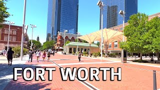 FORT WORTH 4K DOWNTOWN FORT WORTH SUMMER WALKING TOUR  TEXAS [upl. by Anrehs]