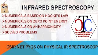 PART 5 CSIR NET PYQS ON PHYSICAL IR SPECTROSCOPY [upl. by Arahat]