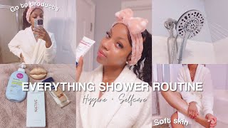 MY EVERYTHING SHOWER ROUTINE ♡  Soft Skin Skincare Feminine Hygiene amp More [upl. by Enaz510]