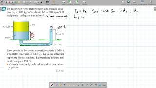 Problemi di fisica sullequilibrio dei fluidi  002 [upl. by Ahseneuq]