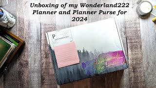 Unboxing  Wonderland222 Full Year Unstacked A5 Planner for 2024 and Planner Purse [upl. by Adeys412]