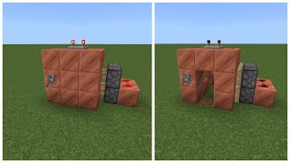 1X2 Flush Piston Door For Minecraft Bedrock Edition Shorts [upl. by Thilde]