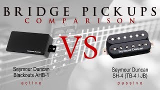 SEYMOUR DUNCAN SH4 JB vs BLACKOUTS  Active Passive Bridge Pickup Metal Tone Comparison  Review [upl. by Suolekcin168]