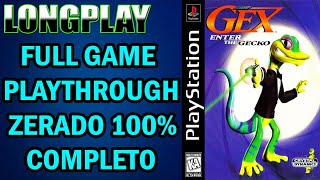 Longplay Gex Enter the Gecko PS1 Full Game Playthrough Zerado 100 Completo [upl. by Marlin]