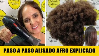 Paso a paso keratina en pelo afro bien explicado [upl. by Ecirtap]