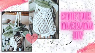 Prosty kwietnik DIY ☺️ makrama☺️ tutorial 😊 [upl. by Brig]