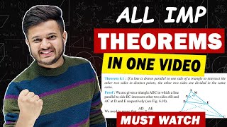 Class 10 Theorem Complete Syllabus  in 40 minutes  Theorem Class 10 Maths CBSE 2024 Boards [upl. by Arihsan]