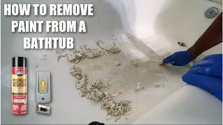 HOW TO Remove PAINT FROM a PEELING BATHTUB  Step by Step Bathtub Stripping and Paint Removal WOW [upl. by Llebanna]