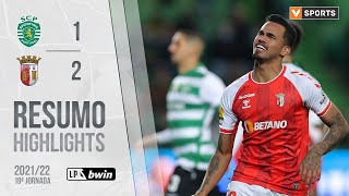 Highlights  Resumo Sporting 12 SC Braga Liga 2122 19 [upl. by Zaremski27]