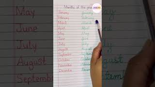 Months of the year  January to December  12 months of the year  How to write 12 months in English [upl. by Saxen]