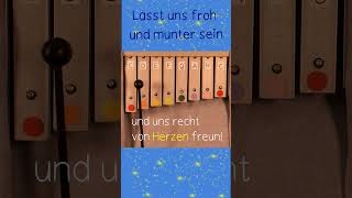 Lasst uns froh und munter sein Glockenspiel shorts Glockenspiel Kinderlieder [upl. by Nanda]