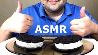 ASMR Eating Dessert Ice Cream Sandwiches Oreo [upl. by Pazit]