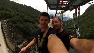 007 Bungee jump Verzasca Dam  GoPro Wrist Cam [upl. by Lunsford757]