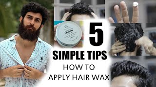 HOW TO APPLY HAIR WAX IN 5 SIMPLE TIPS  THE MAN COMPANY HAIR WAX  Hairstyle Tutorial [upl. by Lucchesi136]