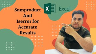 How to Use SUMPRODUCT amp ISERROR Function In Excel [upl. by Erodroeht632]