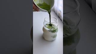 I love me some Iced Matcha Latte 🍵🌱 matcha matchalatte minivlog workdiaries greentea [upl. by Willing735]