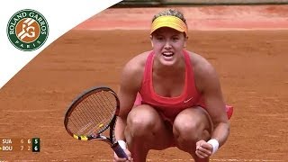 Eugenie Bouchard v Carla Suarez Highlights  Womens Quarterfinals 2014  RolandGarros [upl. by Ardnahcal]