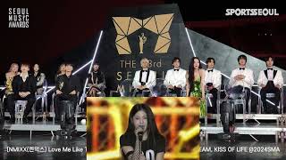 33rd SMA Seoul Music Awards idols reaction to NMIXX [upl. by Gee]