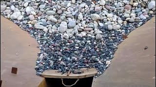 Barge unloads 3700 tons of cobblestone Part 1  Relaxing video [upl. by Kotick]