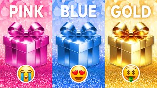 Choose your gift 🎁💝🤮 3 gift box challenge2 good amp 1 bad  Gold Blue amp Black chooseyourbox [upl. by Donaghue]