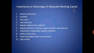 Importance of Adequate Working Capital [upl. by Bonnette840]