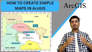 HOW TO CREATE A SIMPLE MAP IN ARCMAP  CREATE A MAP IN ARCGIS  GISResearchlabGILGIT TheSideHustler [upl. by Gunner]