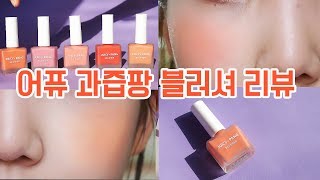 직접구매한신상어퓨 과즙팡 블러셔 전색상하이라이터 리뷰Apieu juicy pang blusher review 쩡유 [upl. by Issirk78]