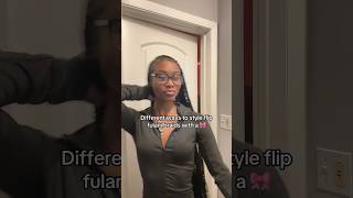 Different ways to style fulani braids with a 🎀 follow my tiktok elayjaa [upl. by Nnyl]