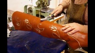 Making custom thigh boots  The Bootmakers art [upl. by Giorgi]