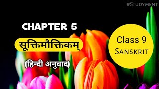 Class 9 Sanskrit Chapter 5  SuktiMauktikam  Studyment [upl. by Nylzzaj]