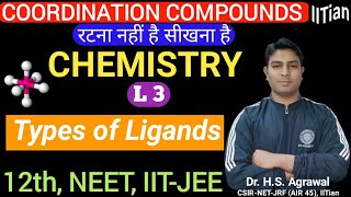 COORDINATION COMPOUNDS L 3 Classification of Ligands for Class 12th NEET JEE and All Chemistry Exam [upl. by Land]