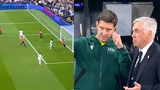 Antonio Rüdiger disallowed Offside goal vs AC Milan vs Real Madrid Carlo Ancelotti asks VAR WHY [upl. by Seabrook724]