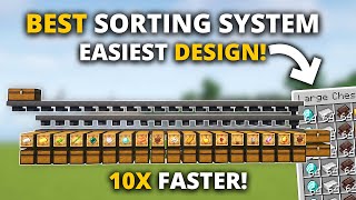 Minecraft EASY Automatic Sorting System  Auto sorter 121 [upl. by Ida]