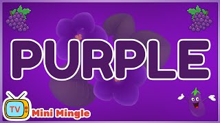 Color Purple  Learn the Color Purple with Examples for Kids [upl. by Elnukeda]