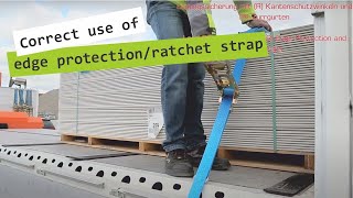 Load securement with edge protection and lashings straps from Rothschenk [upl. by Ynnot]