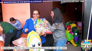 Entrega de piñatas y dulces para la celebración del día del niño en San Martin Jilotepeque [upl. by Gideon]