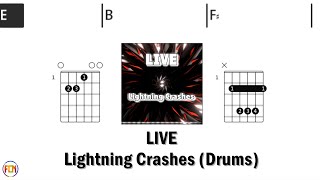 LIVE Lightning Crashes DRUMS FCN GUITAR CHORDS amp LYRICS [upl. by Airdnaxela69]