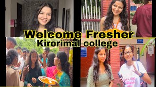 Welcome freshers Kirorimal  Delhi university 🫶delhiuniversity [upl. by Lehcem]