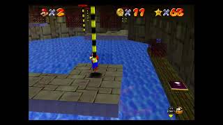 Super Mario 64  Dire Dire Docks PoleJumping for Red Coins [upl. by Blaseio]